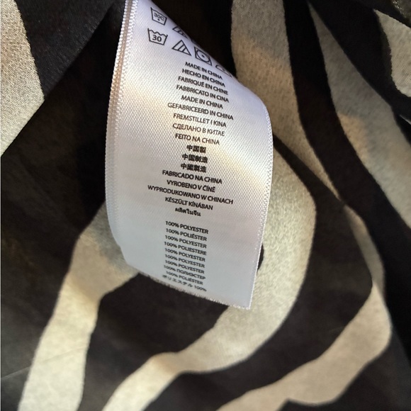 MICHAEL Michael Kors Black and White Zebra Print Poncho - Picture 4 of 6